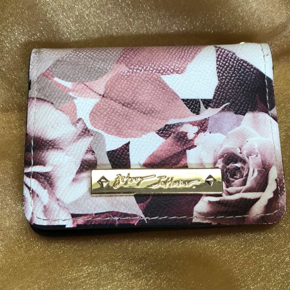 Betsey Johnson RoseGold & Pink Colour CardHolder KeyChain Combination